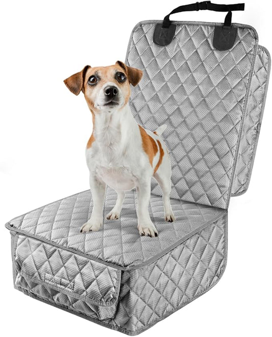 Waterproof Front Seat Car Cover, Full Protection Dog Car Seat Cover | Side Flaps, Nonslip, Scratchproof, Fits Cars, Trucks, SUVs, Jeep by PETICON