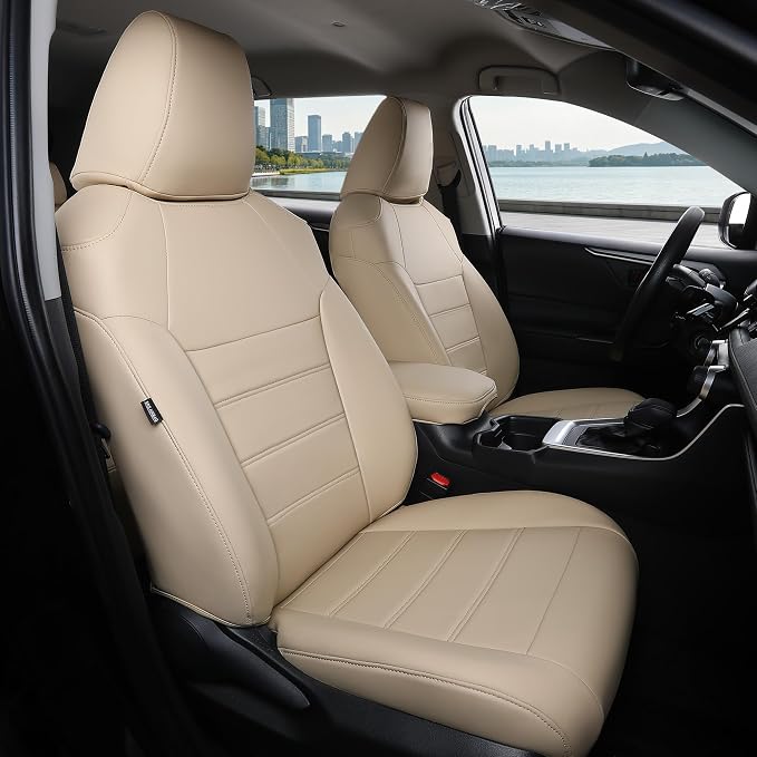FREESOO Custom Leather Seat Covers for Toyota Corolla L LE 2020-2022 | Sedan, Full Set, Waterproof, Airbag Compatible, Scratch-resistant, Anti-slip, Protector Cushion, Durable Material, Easy-clean by FREESOO