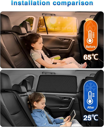 Powerty Side Window Shades for 2019-2025 Toyota RAV4 Accessories, Upgrade Double-Layer Side Rear Window Covers 6 Pack Light Block Car Privacy Cutains Shades for Baby, Camping, Napping, Sleeping - Image 5