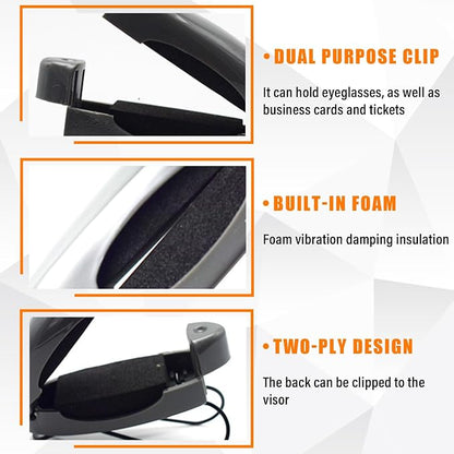 Kewucn 2 PCS Car Sunglasses Holders, Eyeglasses Glasses Hanger Clip for Car Sun Visor, Sunglasses Mount Ticket Card Clip, Universal Auto Visor Accessories for Different Size Eyeglasses (Blue) - Image 3