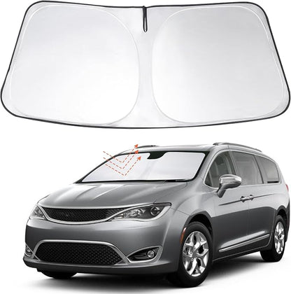 Windshield Sun Shade Sunshade for 2017-2026 Chrysler Pacifica | Full covered for windshield, Foldable & Durable, Block UV Rays, Reduce Heat, Easy to install, Keeps Car Cooler by LHFLIVE