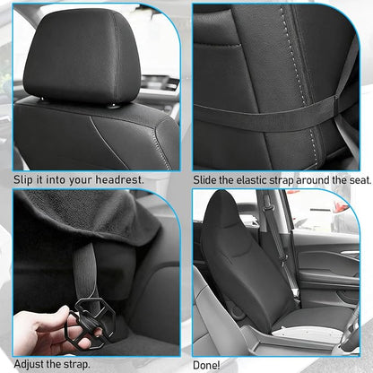 55.12 x 29.53 Inch Washable Towel Front Seat Cover, Black | soft anti-pilling cloth, neoprene grip dots, elastic straps, fits most cars, SUVs, and trucks, interior accessories - Image 6