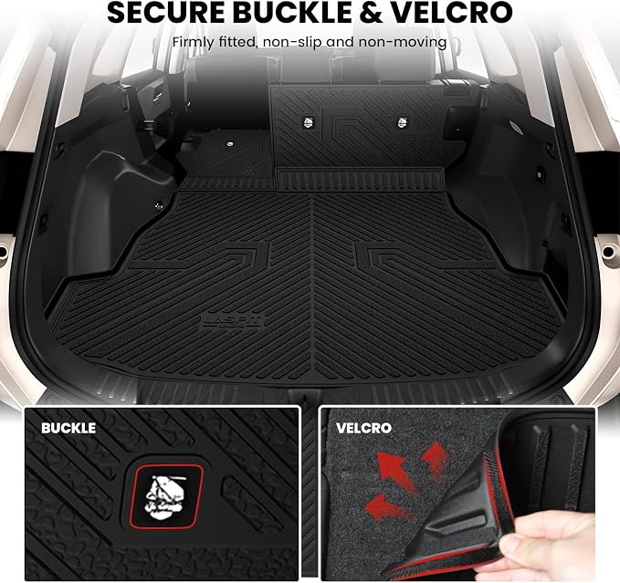 LASFIT Cargo Trunk Mat for Toyota RAV4 2026 Hybrid (Not Fit Plug-in Hybrid) | Fit for Cargo with Subwoofer,100% TPE All Weather Custom Fit Rear Cargo Liner Automotive Accessories Black - Image 5