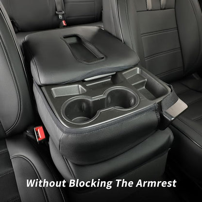 Front Custom Fit Seat Covers for Chevy Silverado/GMC Sierra 1500 (2019-2026) and 2500HD/3500HD(2020-2026)-CrewCab,No Rear Seat Storage,Leather Truck Seat Protector(2-Pack,Black &Carbon Fiber) - Image 4