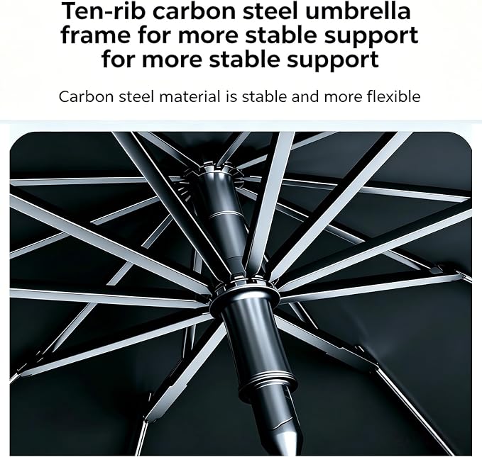 [2026 Upgrade] Windshield Sun Shade Umbrella for Honda Accord 2000-2026 | Windshield Sun Shade for Honda Accord,Foldable Umbrella Reinforced 10-Rib Frame, Front Window Car Sun Shade - Image 4