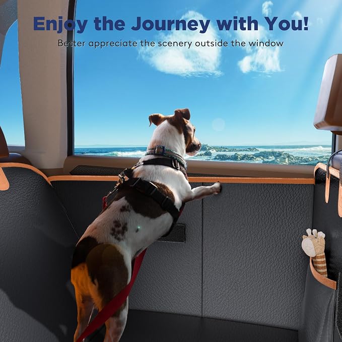 FURTIME XL Back Seat Extender for Dogs, Hard Bottom Seat Cover for Truck | Upgraded PU Leather Waterproof Anti-Scratch, 400LBS Supports, Large Space Dog Car Seat Cover for Full Size Truck SUV - Image 7