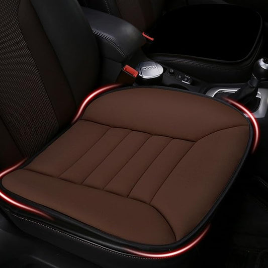 MYFAMIREA 2PCS Car Seat Cushion Pad 1.2" Thick Comfort Seat Protector for Car Driver Seat Office Chair Home Use Memory Foam Seat Cushion with Non Slip Bottom, 20'' x 18.5'', Coffee by MYFAMIREA