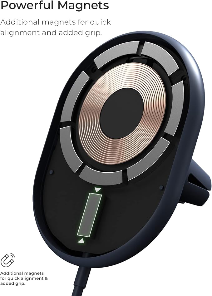 iOttie Velox Magnetic Wireless Charging Air Vent Car Phone Mount. Compatible with MagSafe iPhones including iPhone 12/13/14/15/16/17 Series (Car Charger Included) - Image 5