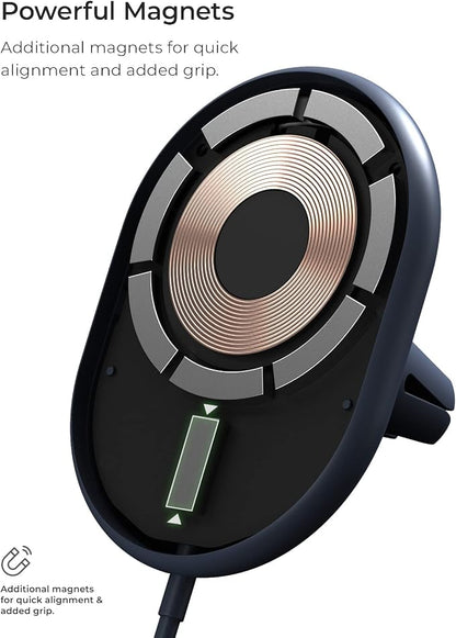 iOttie Velox Magnetic Wireless Charging Air Vent Car Phone Mount. Compatible with MagSafe iPhones including iPhone 12/13/14/15/16/17 Series (Car Charger Included) - Image 5