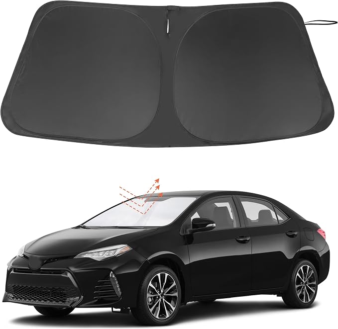 Windshield Sun Shade for 2014-2019 Toyota Corolla Accessories | Full covered, Foldable & Durable, Block UV Rays, Reduce Heat, Easy to install, Keep Car Cooler by LHFLIVE