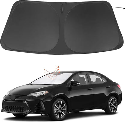Windshield Sun Shade for 2014-2019 Toyota Corolla Accessories | Full covered, Foldable & Durable, Block UV Rays, Reduce Heat, Easy to install, Keep Car Cooler by LHFLIVE