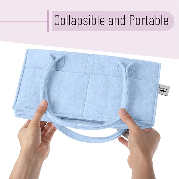 Mr. Pen- Baby Diaper Caddy Organizer, Sky Bliss | Nursery Storage Bin and Car Organizer for Diapers and Baby Wipes - Image 6