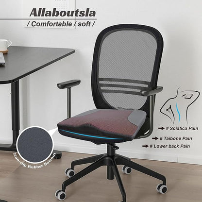 Allaboutsla Car Seat Cushion, Car Seat Cushions for Long Driving | Comfortable Memory Foam Driver Seat Cushion, Automotive Seat Cushions, Butt Pillow for Car,Truck, Office Chair, Brown - Image 5