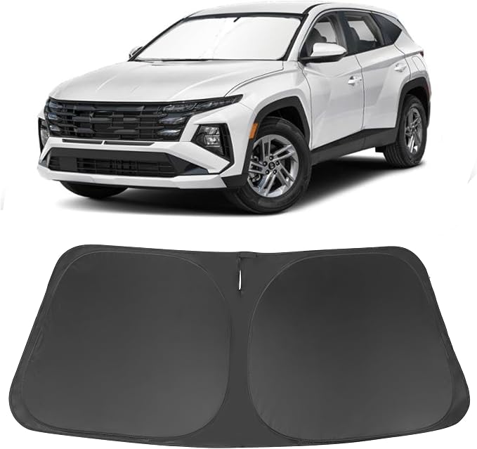Windshield Sun Shade for 2022-2026 Hyundai Tucson Accessories | Full covered for windshield, Foldable & Durable, Block UV Rays, Reduce Heat, Easy to install, Keep Car Cooler by LHFLIVE