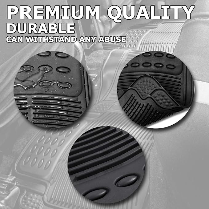 Vaygway Car Floor Mat Runner - Rubber Rear Floor Mat Liner - Black Back Seat Liner - Auto Trimmable Universal Fit Rug for Vehicle - Image 2