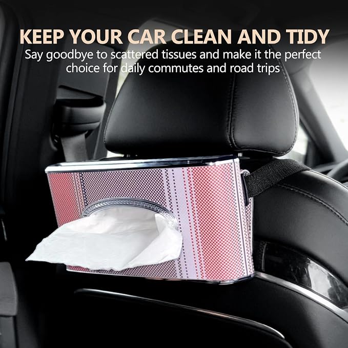 Car Tissue Holder, Tissue Box Holder for Car, Visor Organizer | Car Visor Organizer with Secure Clip, Hanging Tissue Dispenser for Sun Visor, Easy Access, Fits Most Cars, SUVs & Trucks - Image 3