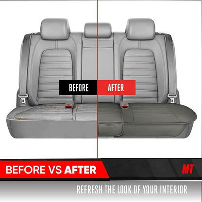 Motor Trend Rear Seat Protector for Cars, SUVs & Trucks – Nappa Leather Bench Cover Protector - Car Seat Cover for Kids, Pets & Baby - Durable Back Seat Protector, Gray Universal Fit Bottom Coverage - Image 6