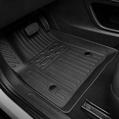 Floor Mats for 2017-2023 GMC Acadia 6-Seater Accessories | Full-Coverage Set with Integrated Cargo Liner & Backrest Protector, Odorless & Durable, All-Weather Protection, 3D Laser Fit - Image 2
