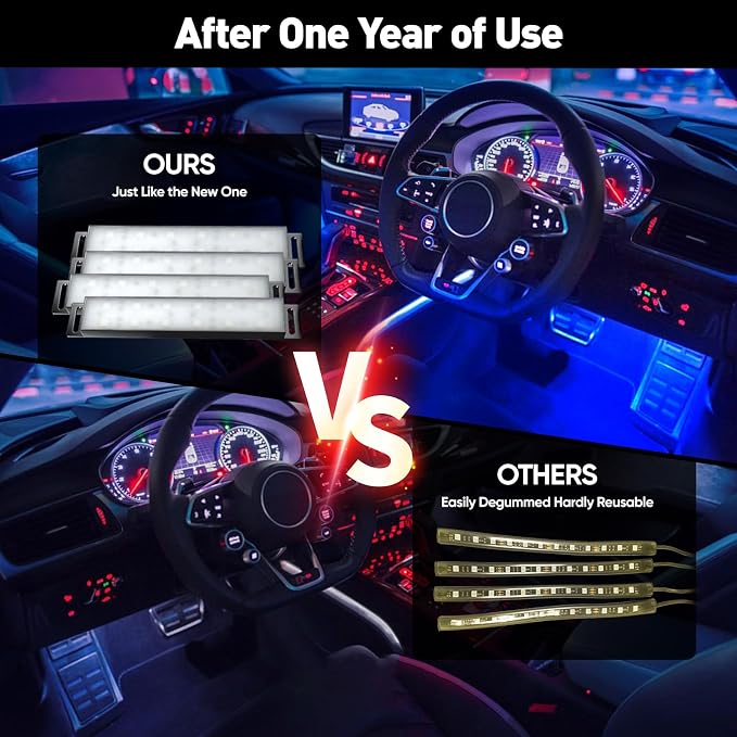 Honalia LED Interior Car Lights,Ambient Lighting Car with Smart APP Control | DIY and Music Mode Multicolor RGB Interior LED Lights,Lights for Inside Car for Truck Jeep SUV Man Woman,DC 12V - Image 4
