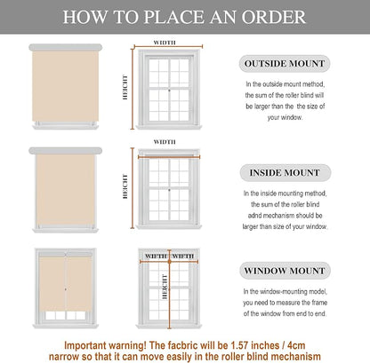 NICETOWN Portable Blackout Curtains, Farmhouse Self Adhesive Adjustable Blinds for Windows 52" x 63", Travel Temporary Window Cover for Bedroom/Baby Nursery, 52" x 63", 1 Panel, Biscotti Beige | Farmhouse Self Adhesive Adjustable Blinds for Windows Tra... - Image 9
