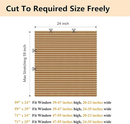 Window Blinds Cordless No Drill Cut to Size Clip On Stick On Self Adhesive Temporary Blinds Pleated Paper Blinds for Windows Doors Shades for Home Nursery Bedroom Kitchen Bathroom | Non-Woven, Light Filtering, Easy Install, Self Adhesive, Pleated Windo... - Image 2