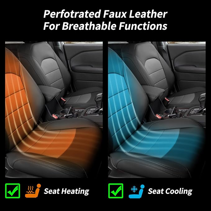 Custom Seat Covers for 2025 Subaru Forester,Rear w/Armrest,Faux Leather | Full Set Suv Seat Cushion,Easy Installation,Factory Look,Waterproof Car Seat Protector (Black/Gray) - Image 8