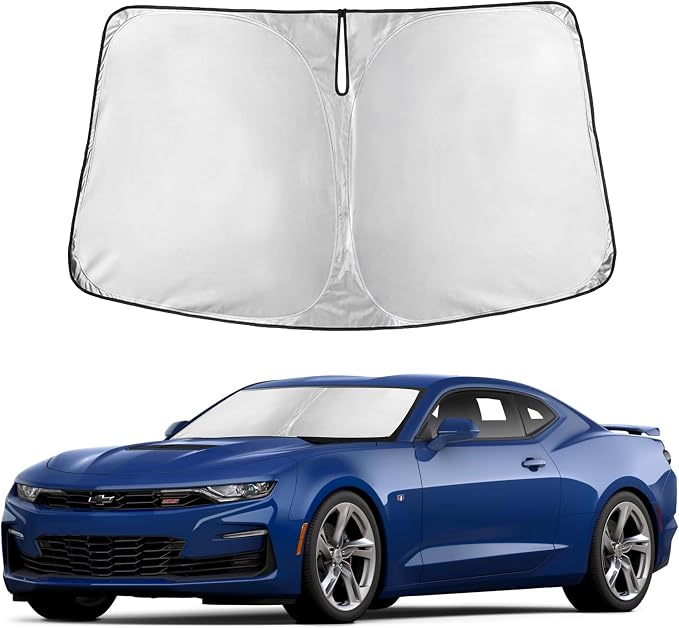 Autovir Windshield Sun Shade Fit for 2016-2023 2024 2025 Chevrolet Camaro | Sunshade, Front Car Window Shades Sun Visor, Blocks UV Rays & Heat, Car Accessories by Autovir