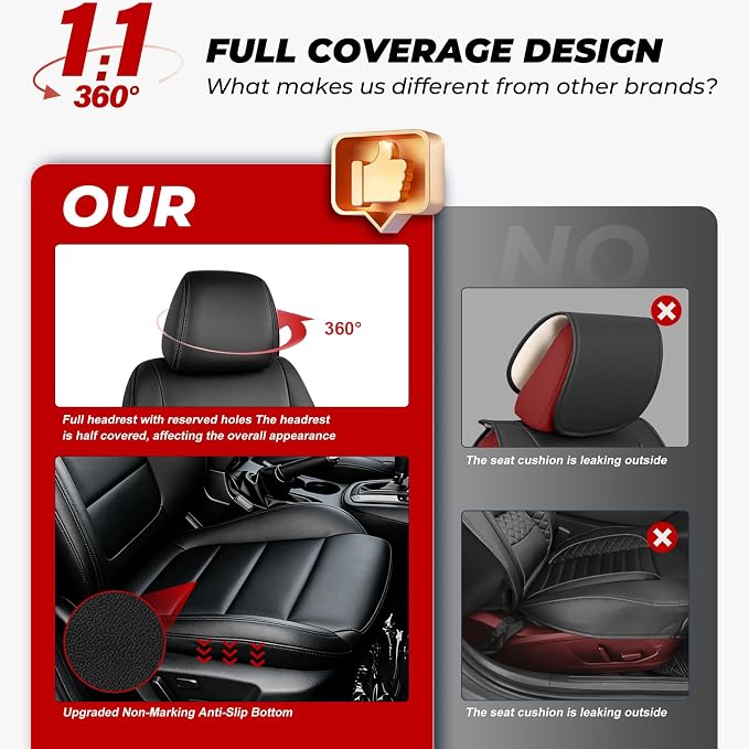 TTX LIGHTING Custom Fit Seat Covers for Mazda CX-5 2013-2016 | Faux Leather Covers with Factory-Inspired Design Waterproof Full Set for 5 Seats Full All-Weather Coverage Protection - Image 8