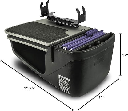 AutoExec GripMaster Car Desk for Your Vehicle Workstation and Mobile Office, Grey with Printer Stand - Image 5