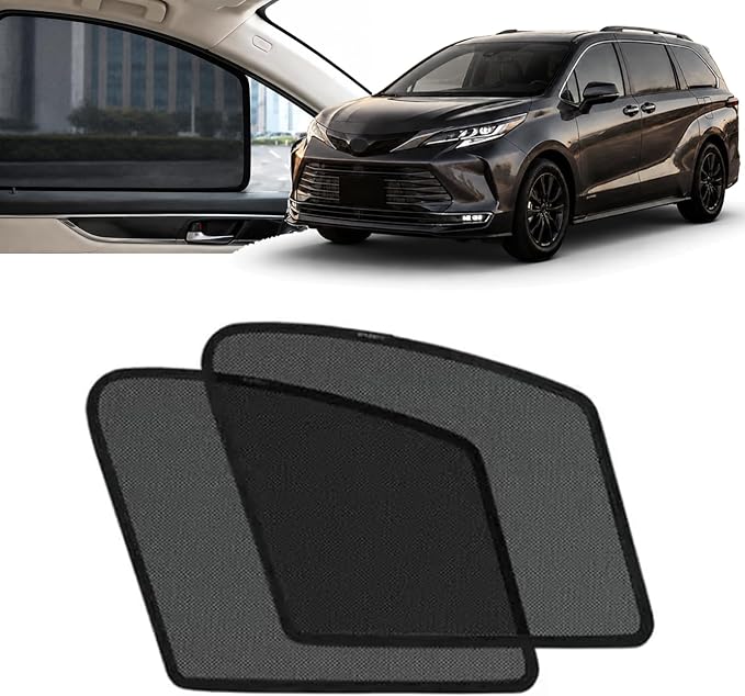 Car Side Window Sun Shades Fit for Toyota Sienna 2021-2026,Breathable Mesh Car Curtains Protection Heat and UV & Privacy for Baby Sleeping Camping,2Pcs-Front Window by Unknown
