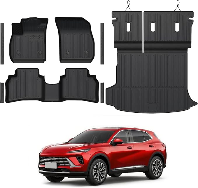 Floor Mats for 2021-2026 Buick Envision Accessories | Full-Coverage Mats Set with Integrated Cargo Liner & Backrest Mat, Odorless & Durable, All-Weather Protection, 3D Laser Fit by GALVAGNITE