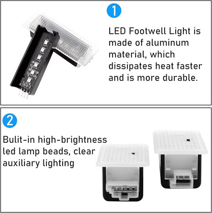Jaronx for BMW LED Footwell Ambient Light 3' F30, 4' F32, X3 F25, X4 F26 | 5' F10, 7' F01, 1' F20, 2' F22, Under Dash Ambient Lights Interior LED Atmosphere Lighting - Image 6