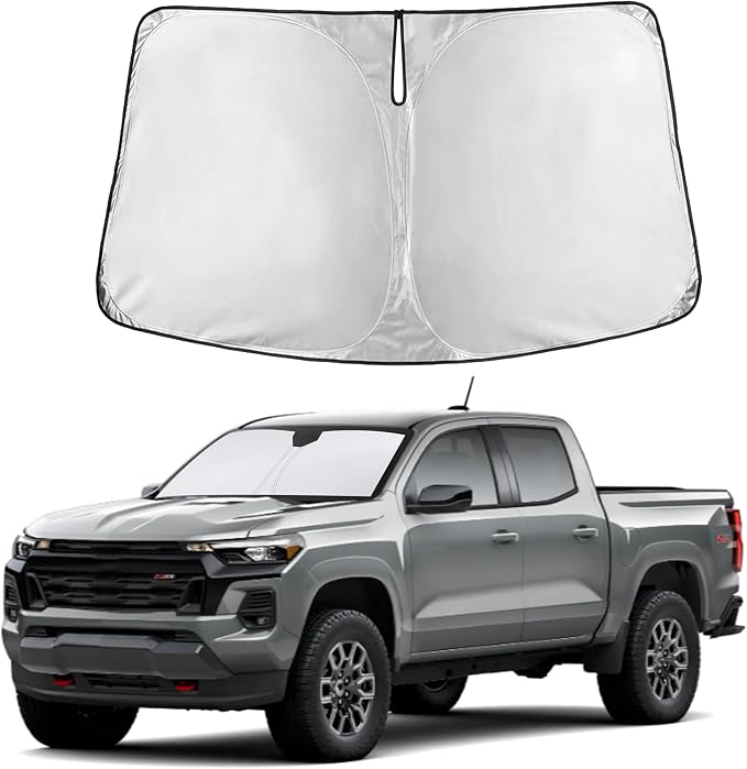 Autovir Windshield Sun Shade Fit for 2015-2024 2025 2026 Chevrolet Colorado | Sunshade, Front Car Window Shades Sun Visor, Blocks UV Rays & Heat, Car Accessories by Autovir