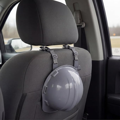 Unittype 4 Pcs Hard Hat Hook for Truck Adjustable Hard Hat Holder Hardhat Holder Truck Seat Back Organizer 55 lb Load Heavy Duty Hardhat Buddy Hanger Storage Car Vehicle Headrest Bag Gear (Grey) - Image 6