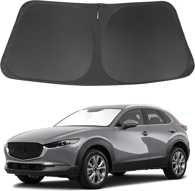 Windshield Sun Shade for 2019-2026 Mazda CX-30 CX30 Accessories | Full covered, Foldable & Durable, Block UV Rays, Reduce Heat, Easy to install, Keep Car Cooler by LHFLIVE