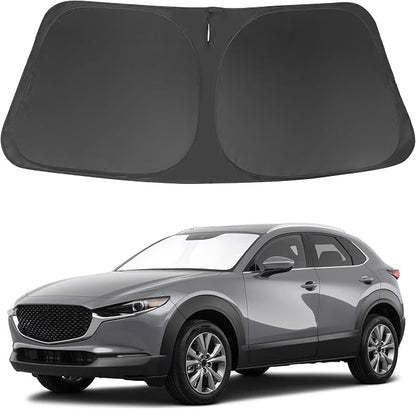 Windshield Sun Shade for 2019-2026 Mazda CX-30 CX30 Accessories | Full covered, Foldable & Durable, Block UV Rays, Reduce Heat, Easy to install, Keep Car Cooler by LHFLIVE
