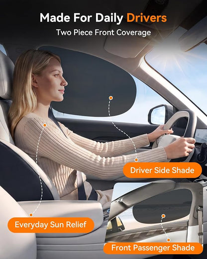4 Pack Car Side Window Sun Shades, Static Cling for Baby Kids and Families | Broader rear-passenger coverage helps reduce glare and heat buildup during school pickup, daily commutes, and road trips - Image 5