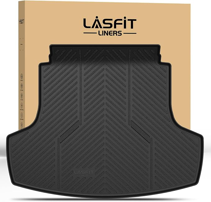 LASFIT Cargo Mat for Hyundai Sonata 2020-2026 / Kia K5 2021-2026 | All Weather TPE Custom Fit Car Trunk Mats Cargo Liners Accessories, Black by LASFIT