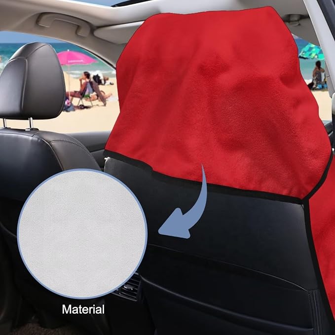 SEANATIVE Flag of Belize Seat Cover Universal Car Sport Towel Seat Cushion Sweat-Absorbent Towel Cloth Suitable for All Seasons Beach Seat Cover Washable - Image 6