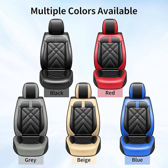 Car Seat Covers Compatible with Kia Sportage 2009-2026, Premium Full Coverage Leather Automotive Seat Protectors, All Seasons Waterproof Breathable, Airbag Compatible, Front Seats, Black Gray - Image 8