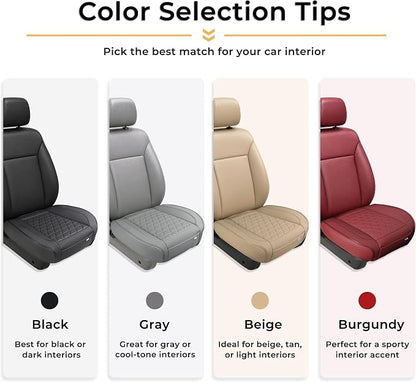 Black Panther Luxury Faux Leather Car Seat Cover Front Bottom Seat Cushion Cover, Anti-Slip and Wrap Around The Bottom, Fits 95% of Vehicles - 1 Piece,Light Gray - Image 6