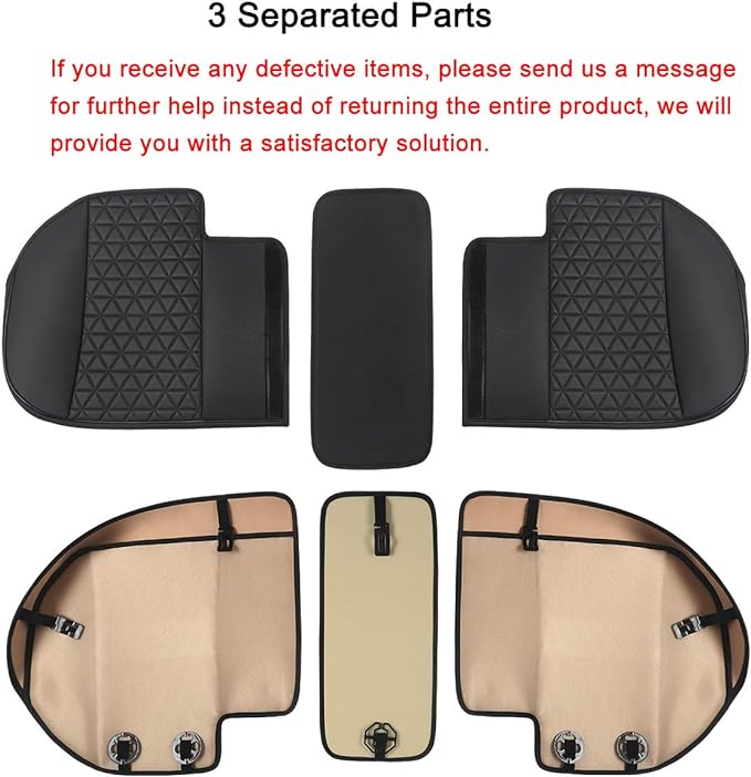 Black Panther Luxury PU Leather Rear Car Seat Cover Adjustable Length (49-55'') Back Seat Protector Fits 90% Vehicles (Sedan SUV Truck), for Seat Bottom Only,Triangle Quilting Design,Burgundy - Image 4