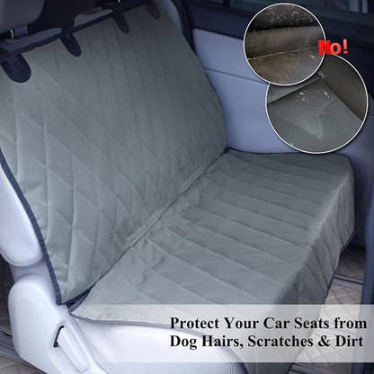 VIVAGLORY Dog Seat Cover Pet Seat Protector, Large, Grey | Backseat Cover for Car Suv & Truck, Back Rear Backseat Bench Protector - Image 2