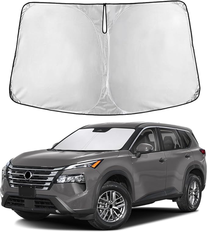 Autovir Windshield Sun Shade Fit for 2021-2024 2025 2026 Nissan Rogue | Sunshade, Front Car Window Shades Sun Visor, Blocks UV Rays & Heat, Car Accessories by Autovir