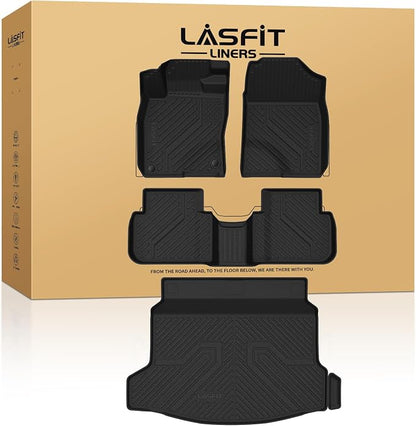 LASFIT All Weather Floor Mats for Honda Civic 2022-2026【Gasoline Hatchback】 | Full Surround TPE Mats, Tall Walls, 3D Custom Fit, Non-Slip, Easy Clean, Tool-Free Install, Vehicle-Specific Accessories by LASFIT
