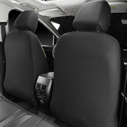 CAR PASS Quilting Leather Front Seat Covers, Automotive Waterproof Deluxe PU Premium Vinyl Luxury Two Front Seats Only Universal Fit for Cars Sedans SUVs Airbag Compatible,2 Pieces,Black&Beige - Image 6