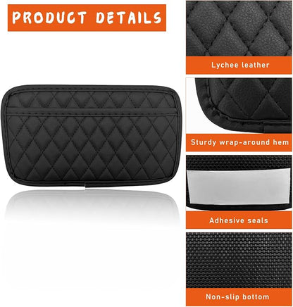 2PCS Car Side Pocket Organizer, Leather Auto Seat Storage Bag for Cell Phone Sunglasses, Waterproof Document Holder Tray Pouch for Vehicle Seat Gap Filler, Car Accessories (Large) - Image 5