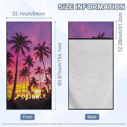 Horeset Sunset Palm Tree Silhouette Car Seat Towel Cover – Soft & Breathable Seat Protector, Multi-Use for Beach Outdoor Activities, Universal Fit for SUV Truck Sedan Van - Image 9