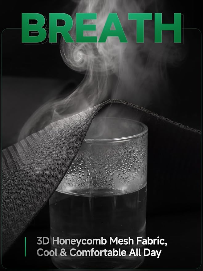 GIANT PANDA Air Cool Mesh Car Seat Cover Custom Fit Hyundai Sonata Elantra Santa Fe Tucson Accent Kona Palisade,Breathable Cooling Seat Protector with Leather Back Pannel(Black) - Image 4