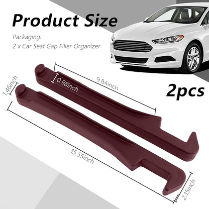 3 in 1 Car Seat Gap Filler Organizer,2PCS Multifunctional Car Seat Gap Plug with Storage Slot & Hook Function,Anti-Drop Cars Gaps Seats Filler Cars Clutter Catcher for SUVs Truck (Red) - Image 2